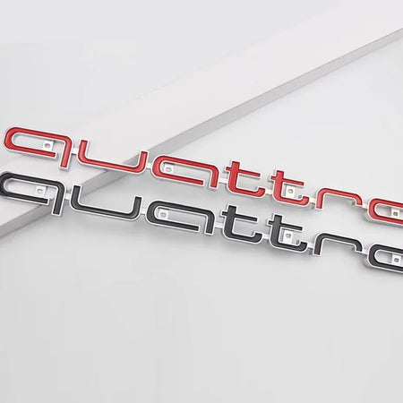 ABS Front Grille Emblem Badge for Audi Quattro A3 A4 A5 A6 A7 A8 Q3 Q5 Q7 S3 S4 S5 RS3 RS4 RS6 - Car Logo Accessories