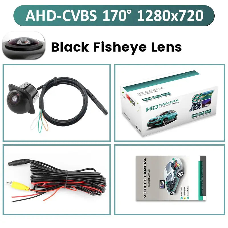 GreenYi AHD1080 Vehicle Rear Front Side View Camera 170° Fisheye Night Vision Waterproof Straw Hat Car Camera Drill Bit Included by InterCyprus Trading Ltd