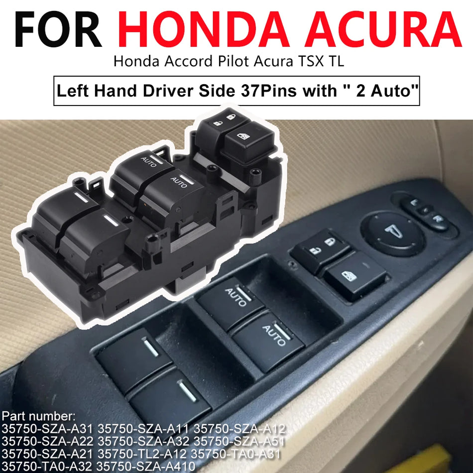 Master Window Switch for Honda Accord VIII Pilot 2011-2015 33+4 Pins
