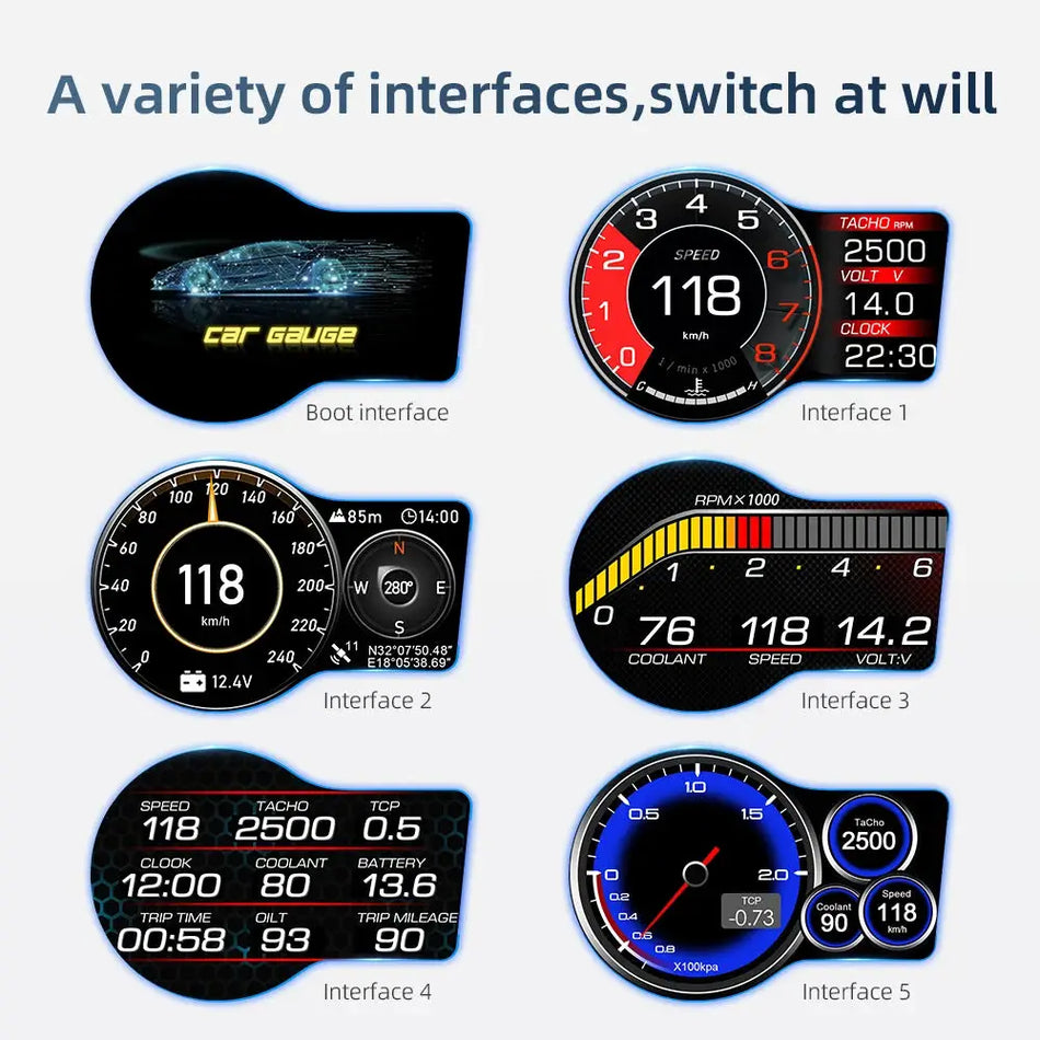OBD2 Head Up Display Monitor For Smart Fortwo 453 451 450 Temp by InterCyprus Trading Ltd