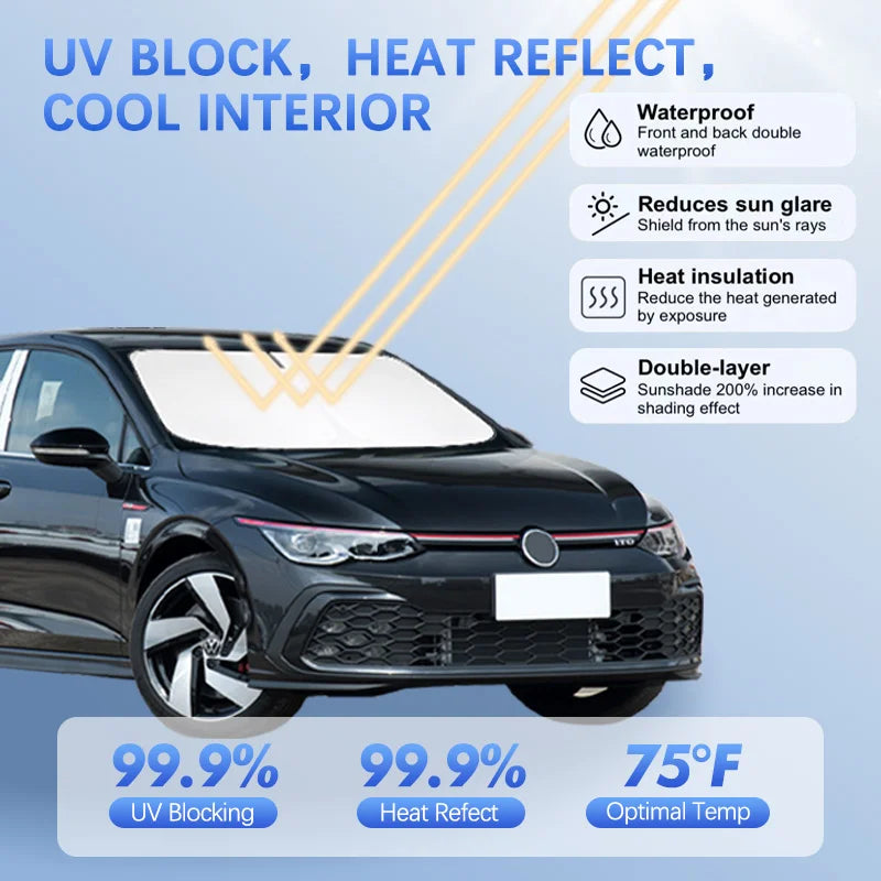 Car Windshield Sun Shade &ndash; Superior UV Protection for Volkswagen Golf Models For Golf