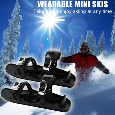 Mini Ski Skates Snow Shoes &ndash; Adjustable Bindings Fit