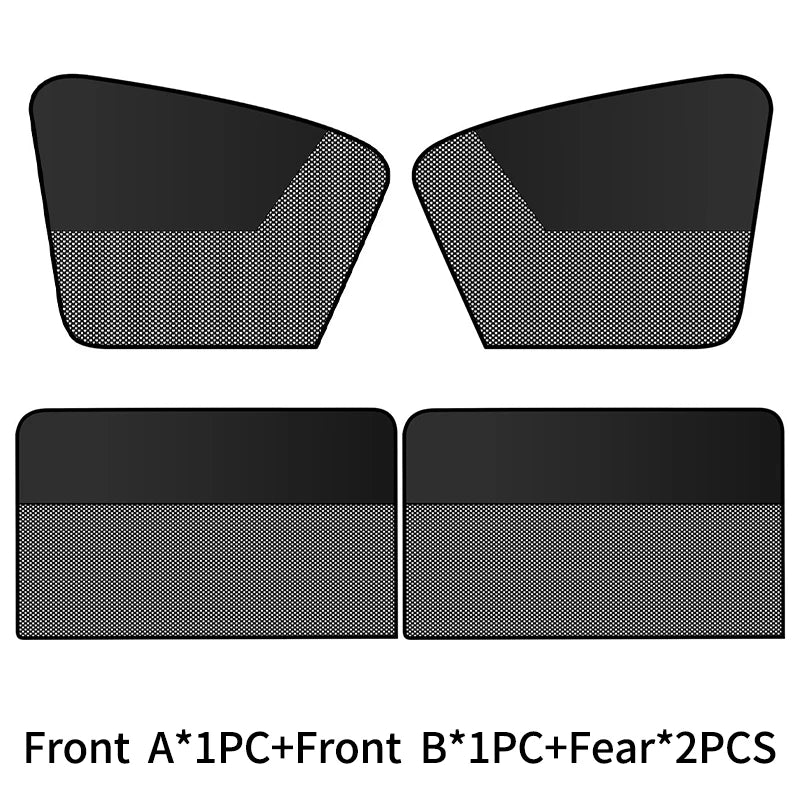 Magnetic Car Sunshade Curtains for UV Protection and Privacy Whole car 4 pcs