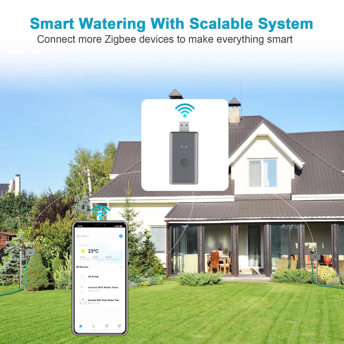 Insoma SGW05Z &ndash; Zigbee Garden Water Timer For Irrigation