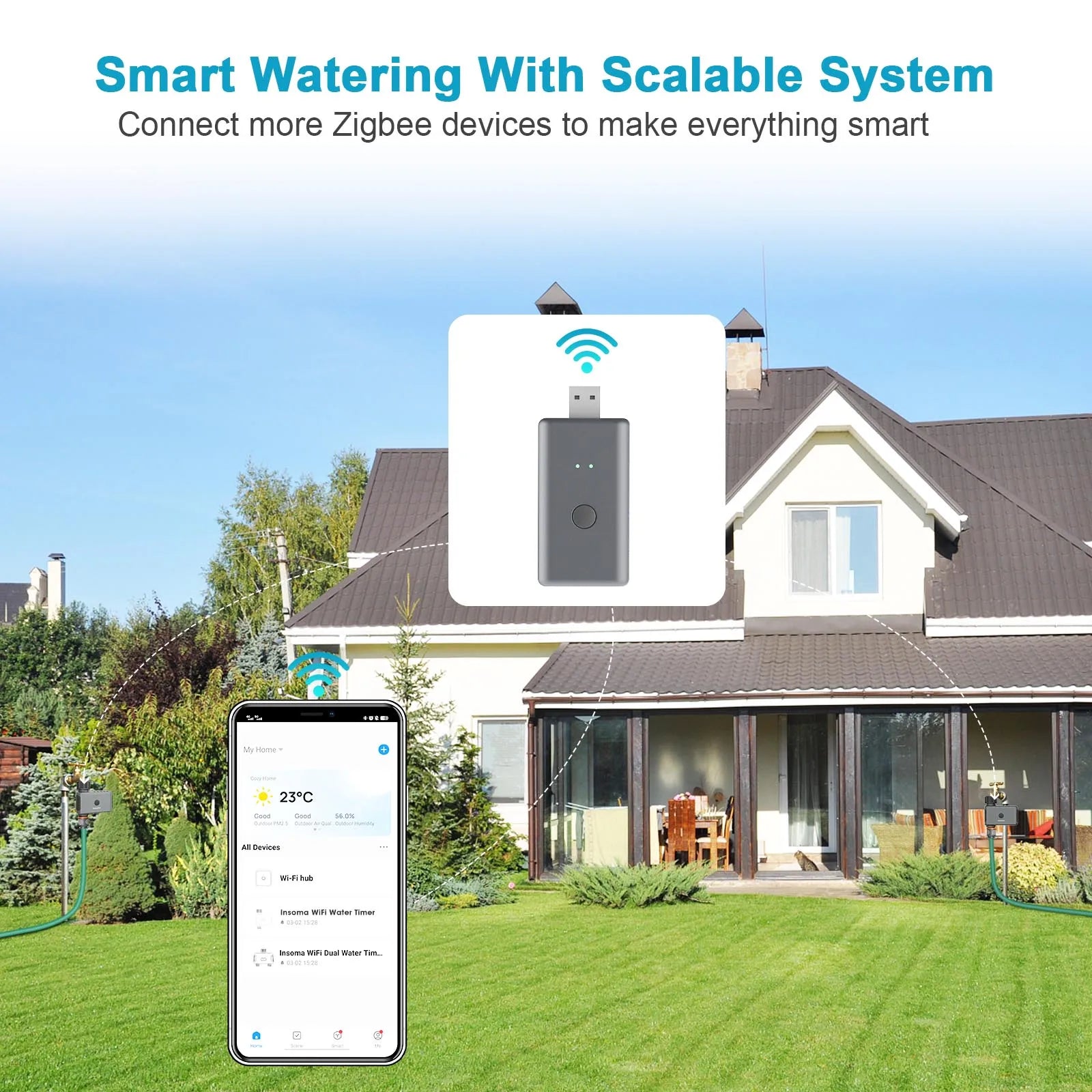 Insoma SGW05Z &ndash; Zigbee Garden Water Timer For Irrigation