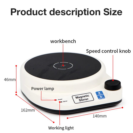 New Mini Magnetic Stirrer 2000rpm &ndash; Knob Speed Control