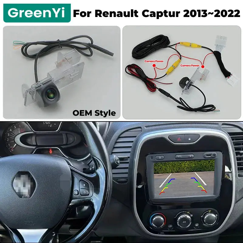 GreenYi Car Rear View Reversing Camera For Renault Captur Kaptur First Generation 2013~2017 Original OEM Accessorie Plug & Play by InterCyprus Trading Ltd