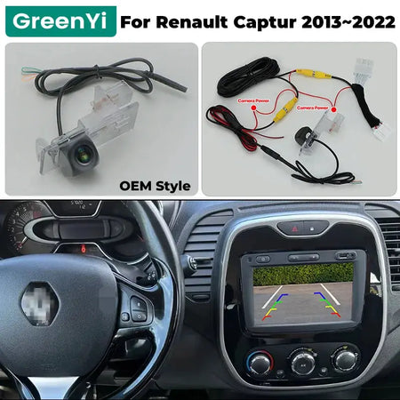 GreenYi Car Rear View Reversing Camera For Renault Captur Kaptur First Generation 2013~2017 Original OEM Accessorie Plug & Play by InterCyprus Trading Ltd