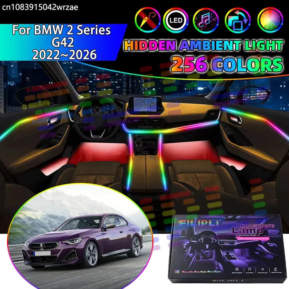 LED Interior Ambient Light Strips For BMW X6 F16 With App Control by InterCyprus Trading Ltd