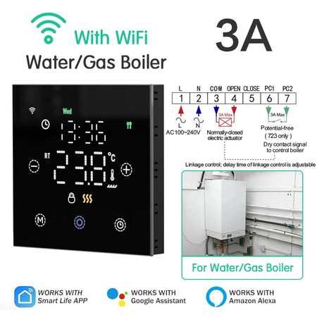 Tuya Smart Thermostat &ndash; WiFi Remote Temperature Control Boiler Heating