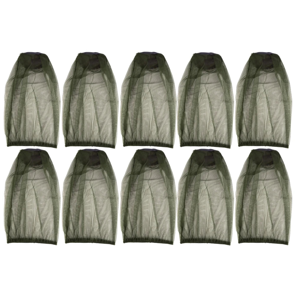 Outdoor Tool Bushcraft Travel Kit Mosquito Net Hat Fishing Cap Hunting Accessory Hike Camp equipment Anti-bee Safety Survival 10PCS / CN (Origin)