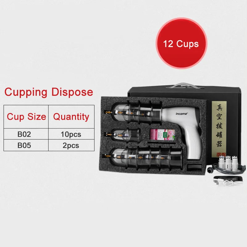 Electric Cupping Set &ndash; Vacuum Therapy Massage for Body 12 cupping