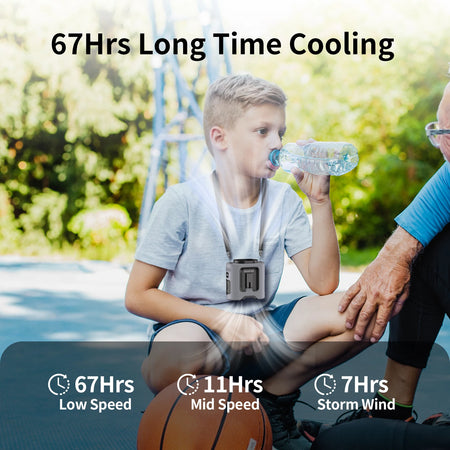 Socool 14500mAh Portable Waist Fan &ndash; 360&deg; Rotating Design with Strong Wind