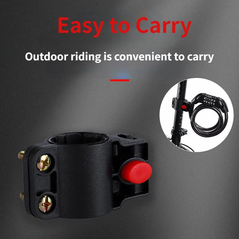 Κλειδαριά Ποδηλάτου με Κωδικό 5 Ψηφίων, Καλώδιο Ατσαλιού 1200mm, Αντικλοπής