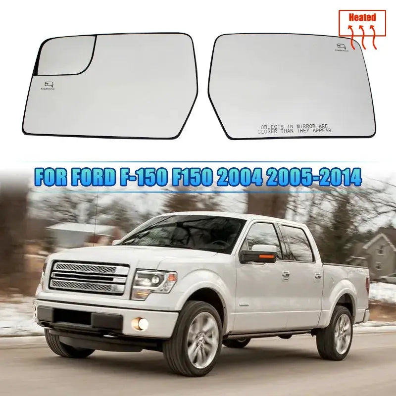 2Pcs For Ford F-150 2011 2012 2013 2014 Door Side Heated Wing Mirror Glass Rearview by InterCyprus Trading Ltd