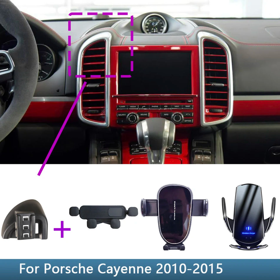 Porsche Cayenne 2010 2015 Trådlös Laddning Telefonfäste Bas