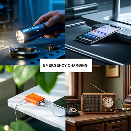 8-Capacitor Hand Crank Generator &ndash; Emergency USB Power