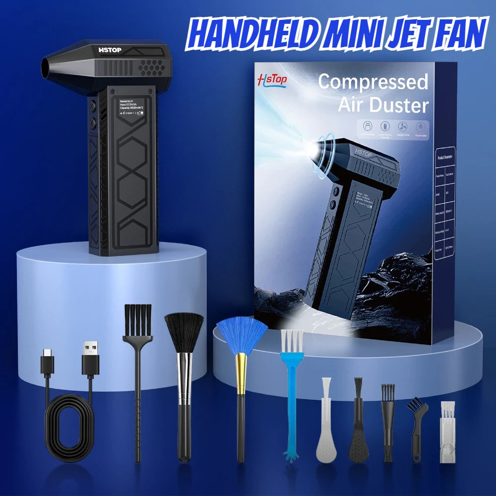 Handheld Mini Blower Fan 180000RPM &ndash; Rechargeable 5000mAh