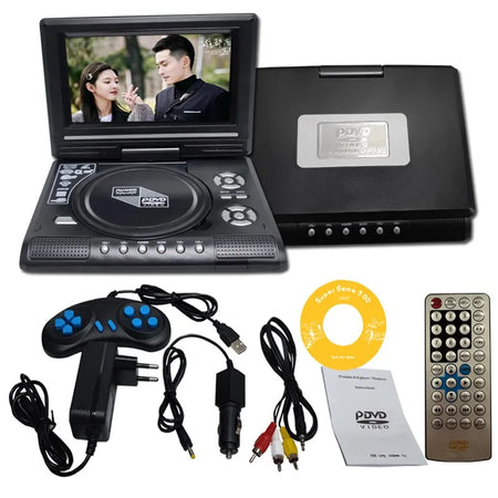 Portable 7.8 Inch DVD Player with FM Radio &amp; Game Function - EU Plug