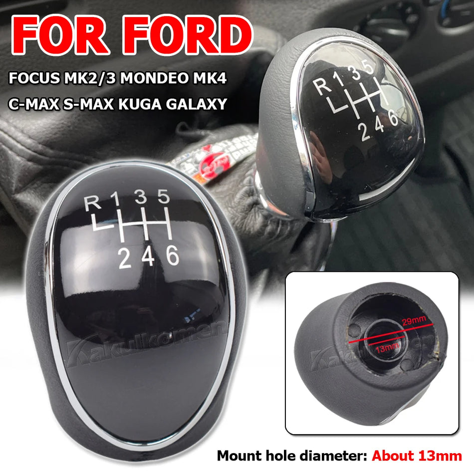 Nahkainen vaihdekepin nuppi Ford C-Max, Focus Mk2/Mk3, Grand C-Max, Galaxy