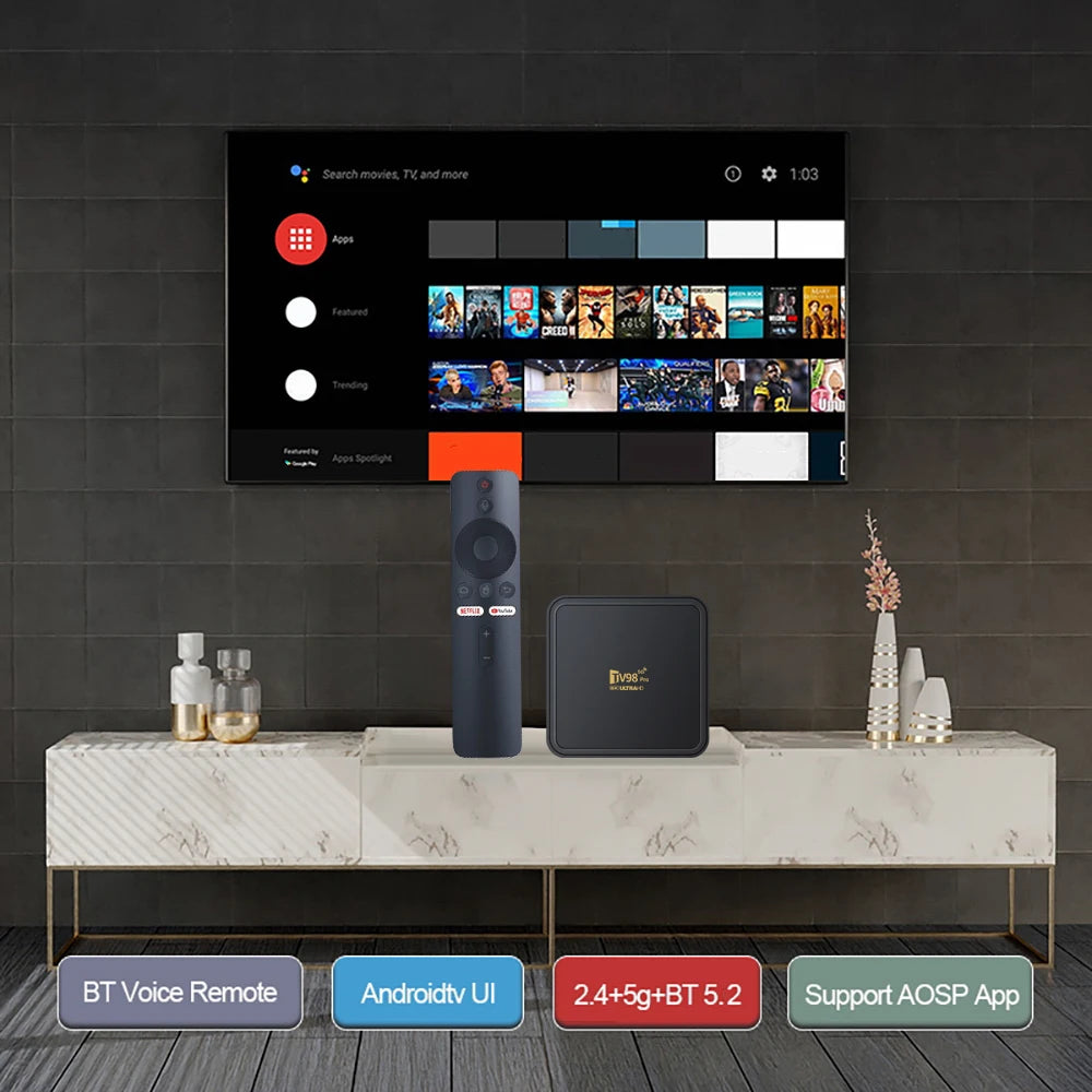 TV98 Pro ATV Allwinner H313 Quad Core &ndash; 8K Video Ready