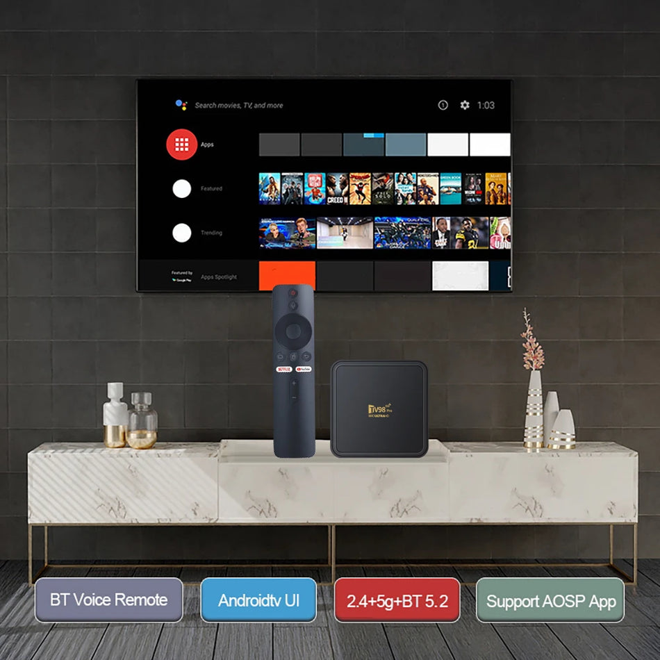 TV98 Pro ATV Allwinner H313 Quad Core &ndash; 8K Video Ready