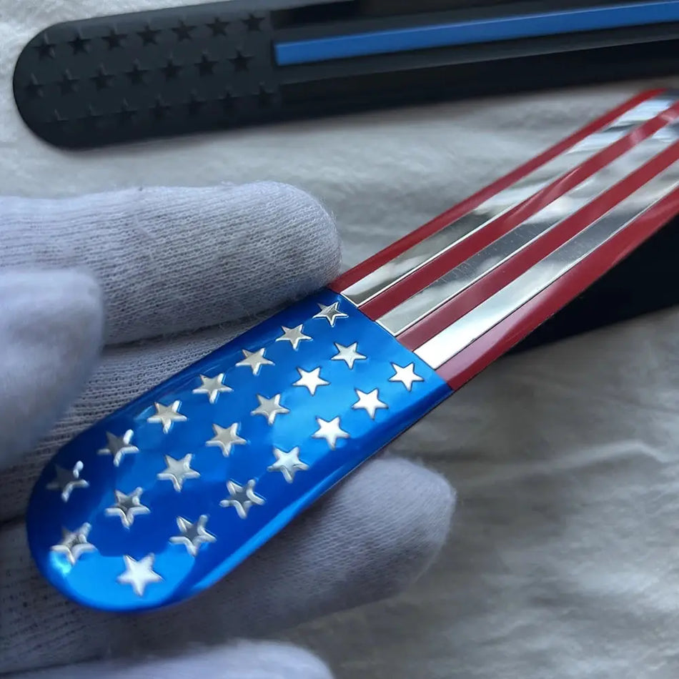 3D Aluminum American Flag Car Emblems For Trunk Fender Badge by InterCyprus Trading Ltd