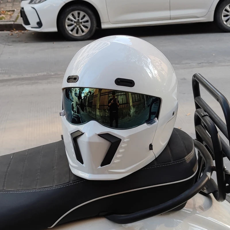ORZ Motorcycle Retro Helmet &ndash; Bluetooth Slot Ready