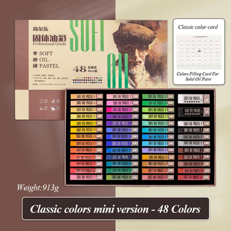 Kuelox Artistic Soft Oil Pastels Mini &ndash; Water Soluble 48-Mini classic