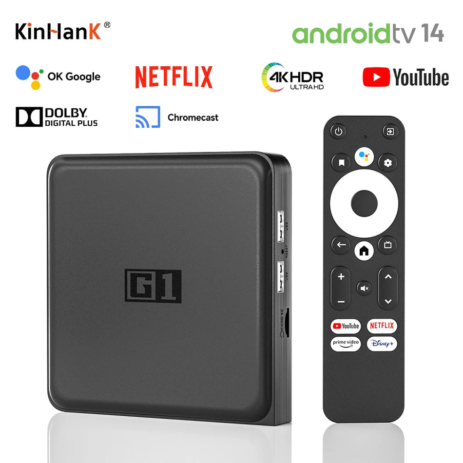 KINHANK G1 Android TV Box &ndash; Netflix 4K HDR Dolby Vision