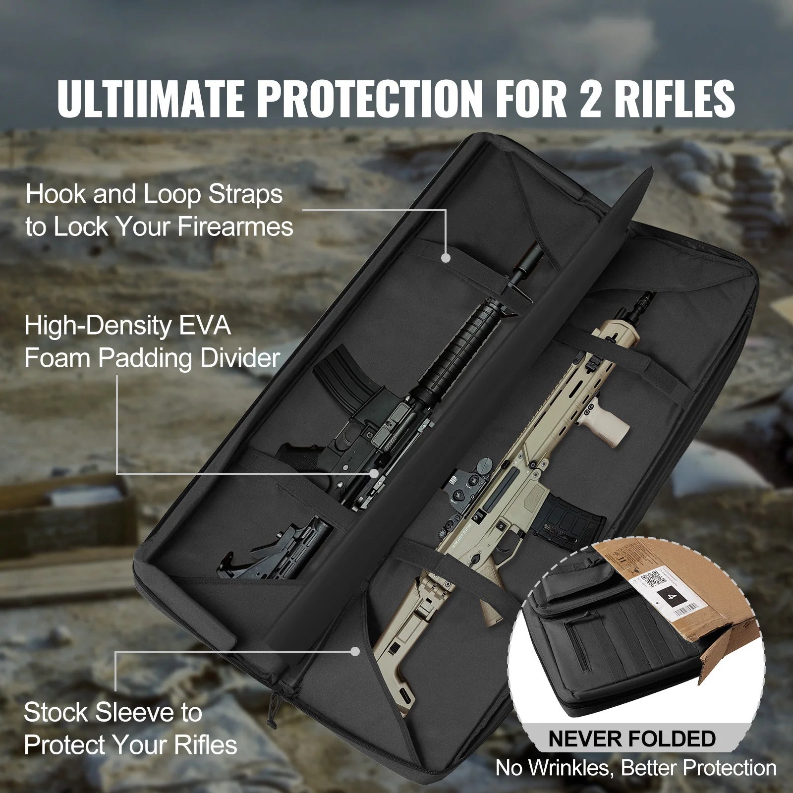 SucceBuy Rifle Bag 36 to 42 Inch - Lockable Zipper