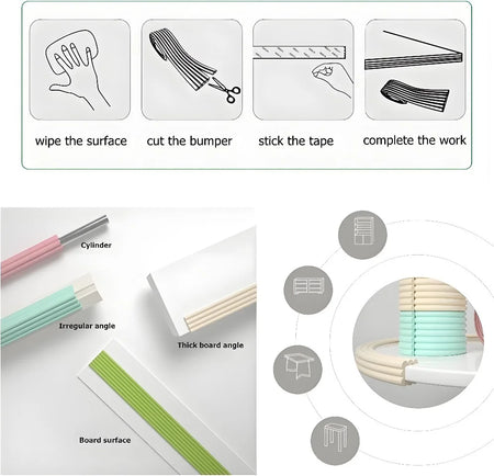2M Safety Protection Strip | Child-Safe Table &amp; Desk Edge Guard