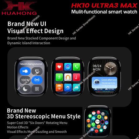 HK10 Ultra 3 MAX 2025 &ndash; AMOLED NFC GPS Smartwatch AI