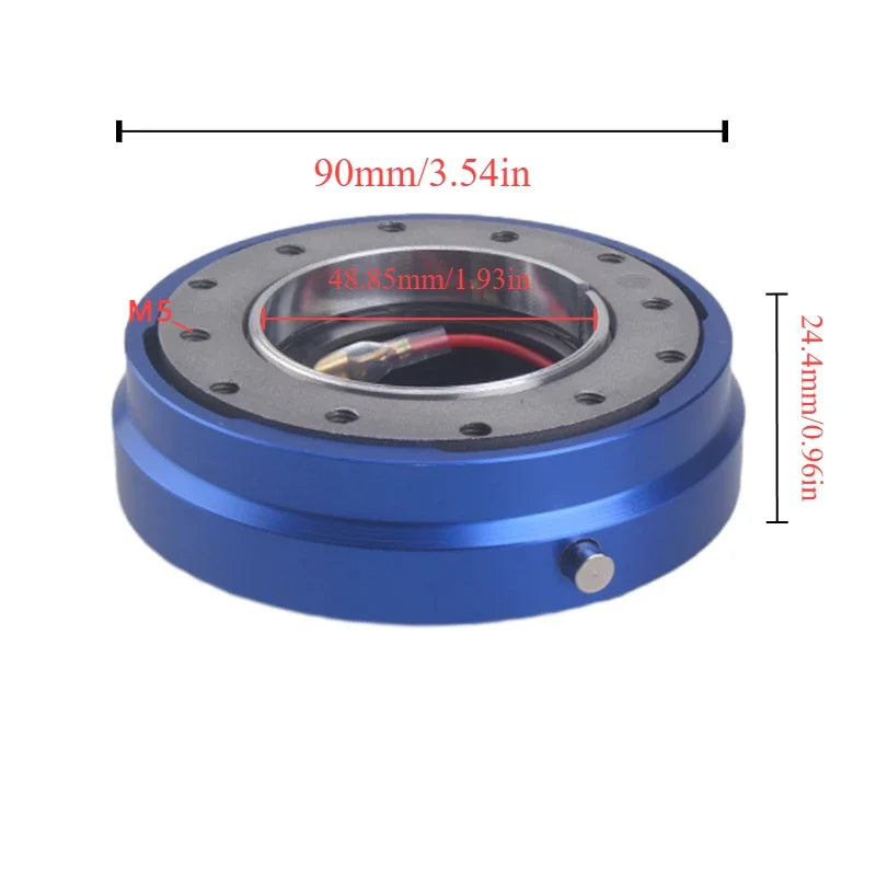 Adaptor pentru hub de eliberare rapidă a volanului, universal din aluminiu cu șase găuri