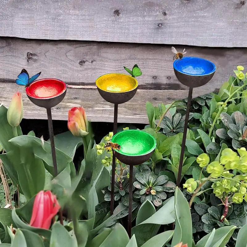 Bee Watering Station &ndash; Elegant Metal Stakes Garden Decor
