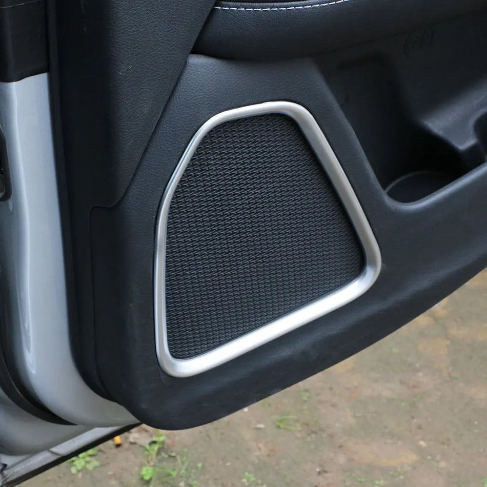 Jeep Compass Rear Door Speaker Cover, ABS Silver Frame Decoration