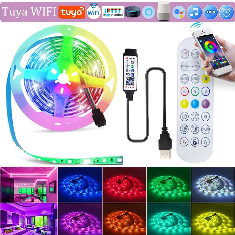 Tuya WiFi LED Strip Lights RGB 5V - Bluetooth Music Sync Tuya wifi controller / 1m