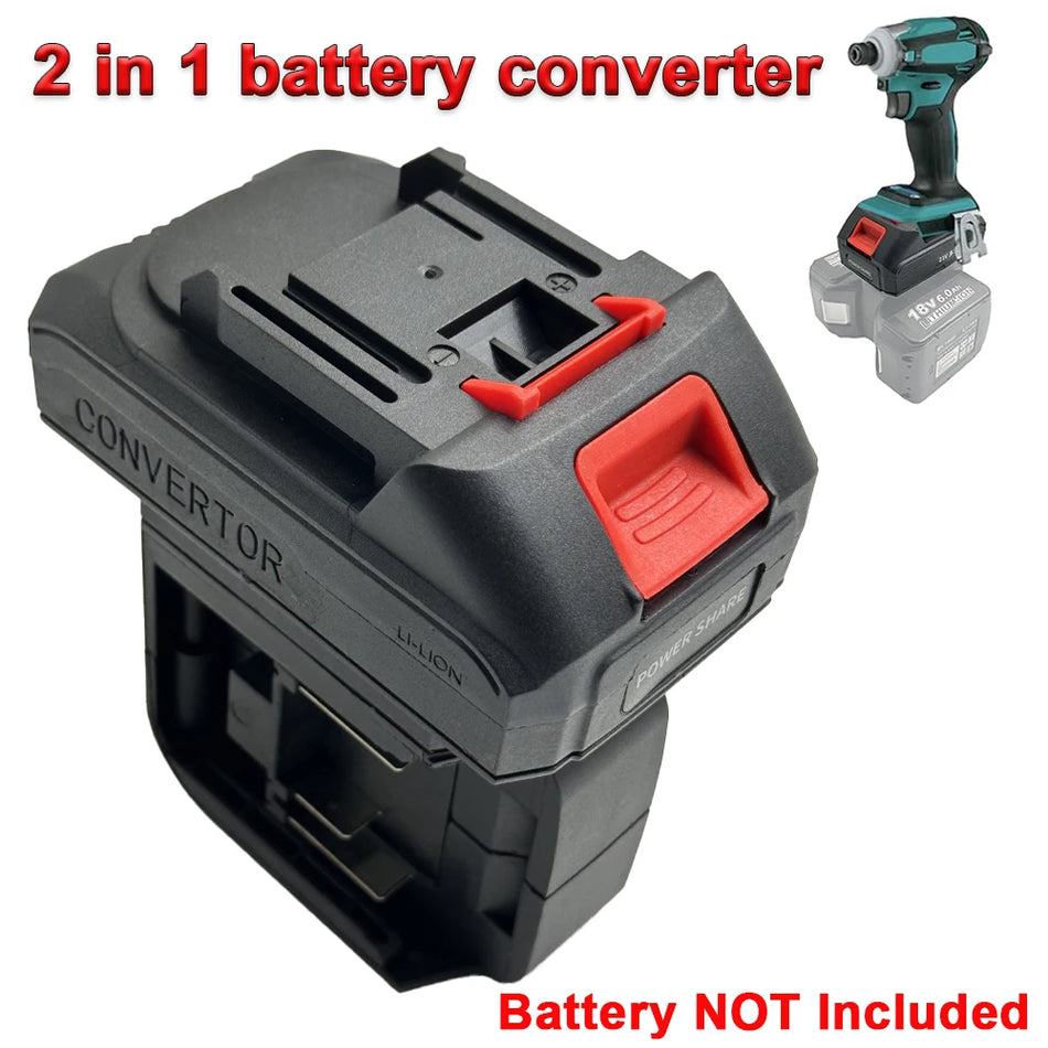Adaptador de Bateria 2 em 1 Conversor para Furadeiras e Chaves de Makita 18V