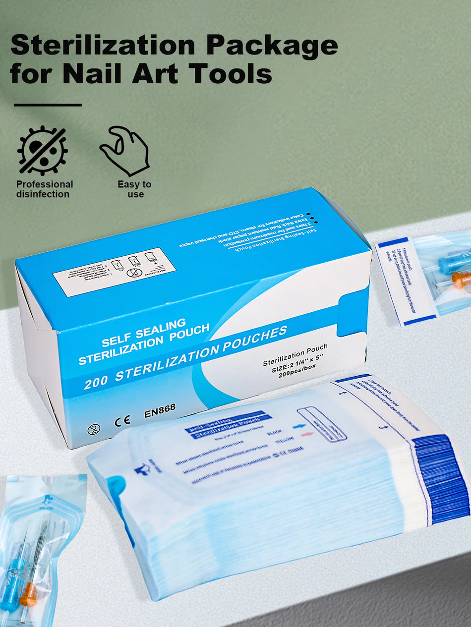 Disposable Tattoo Sterilization Bags Self Sealing 200pcs Box