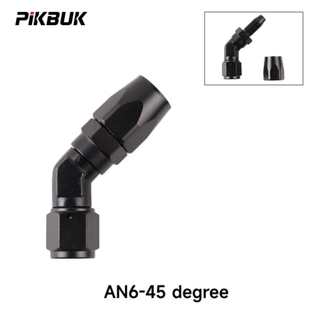 PIKBUK Aluminum AN4 6 8 10 12 Forged Type Swivel Hose End Fitting Adapter Oil Cooler Fuel Line Straight 45 90 Degree by InterCyprus Trading Ltd
