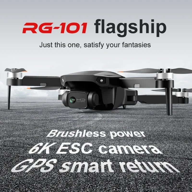 🟠 Νέο RG101 MAX GPS RC DRONE 6K Επαγγελματική διπλή κάμερα HD FPV 3km Αεροφοδείων Φωτογραφίας Αεροδιάταξη με κινητήρα αναδιπλούμενο RC Quadcopter Παιχνίδι