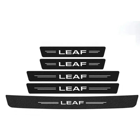 Carbon Fiber Door Sill Protector For Nissan Leaf 60cm 7cm 5pcs