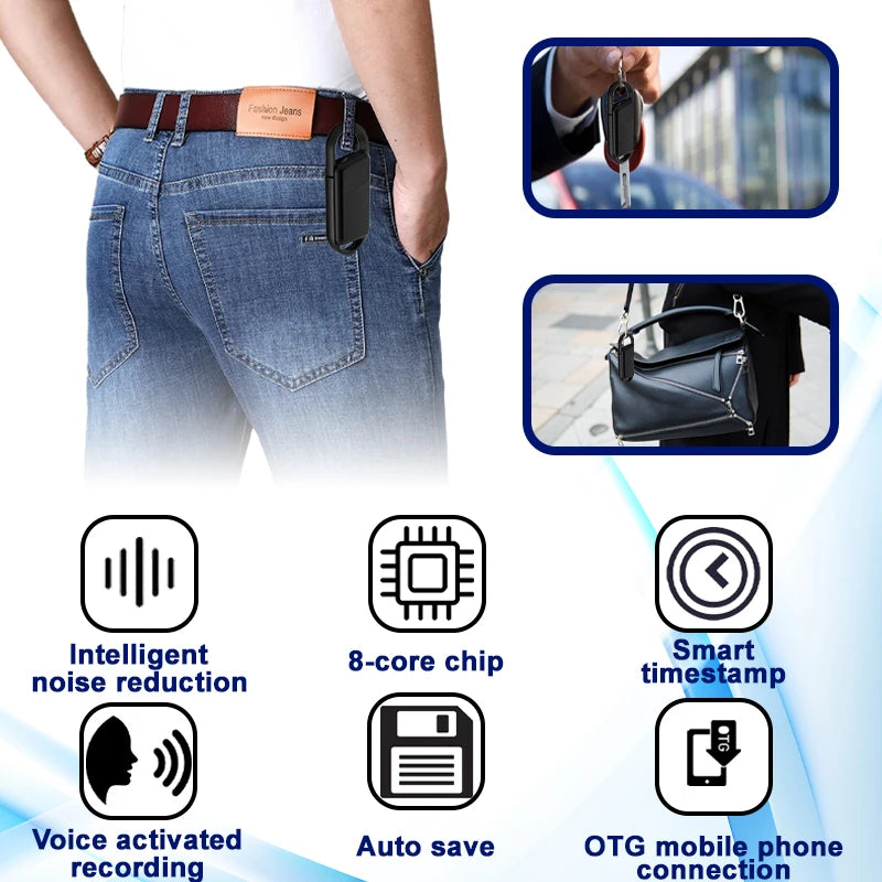Voice Activated Recorder L13 &ndash; Ultra Compact Keychain