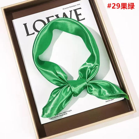 New Solid 60x60cm Square Scarf &ndash; Premium Imitation Silk for Stylish Versatility Green4