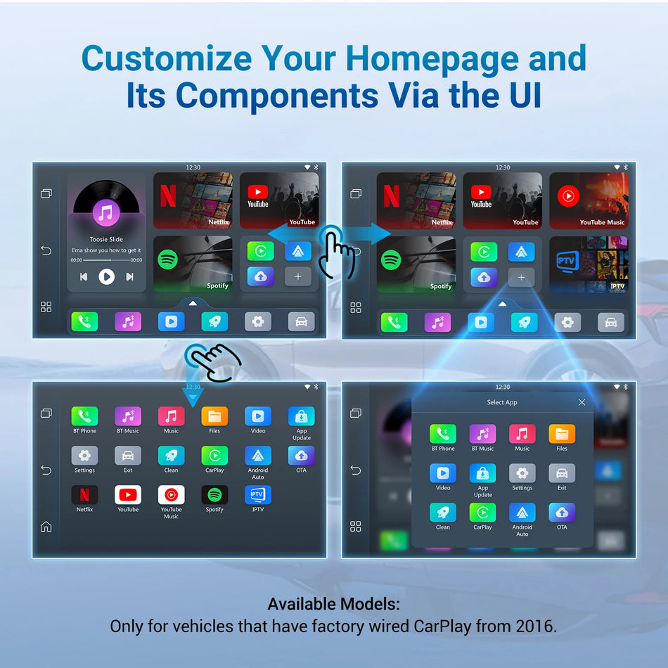 CarPlay AI Kutusu Kablosuz Android Auto VW, Ford, Benz, YouTube Netflix İçin
