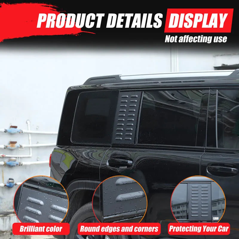 Hliníková slitina černá zadní žaluzii pro Haval Raptors 2023 2025