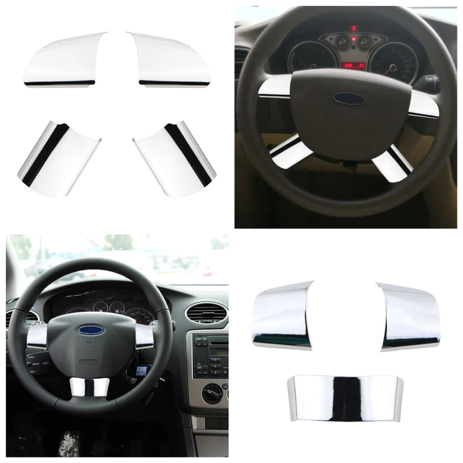 Samolepka na kryt volantu pro Ford Focus 2 MK2 2005-2011, ABS plast, ochrana interiéru