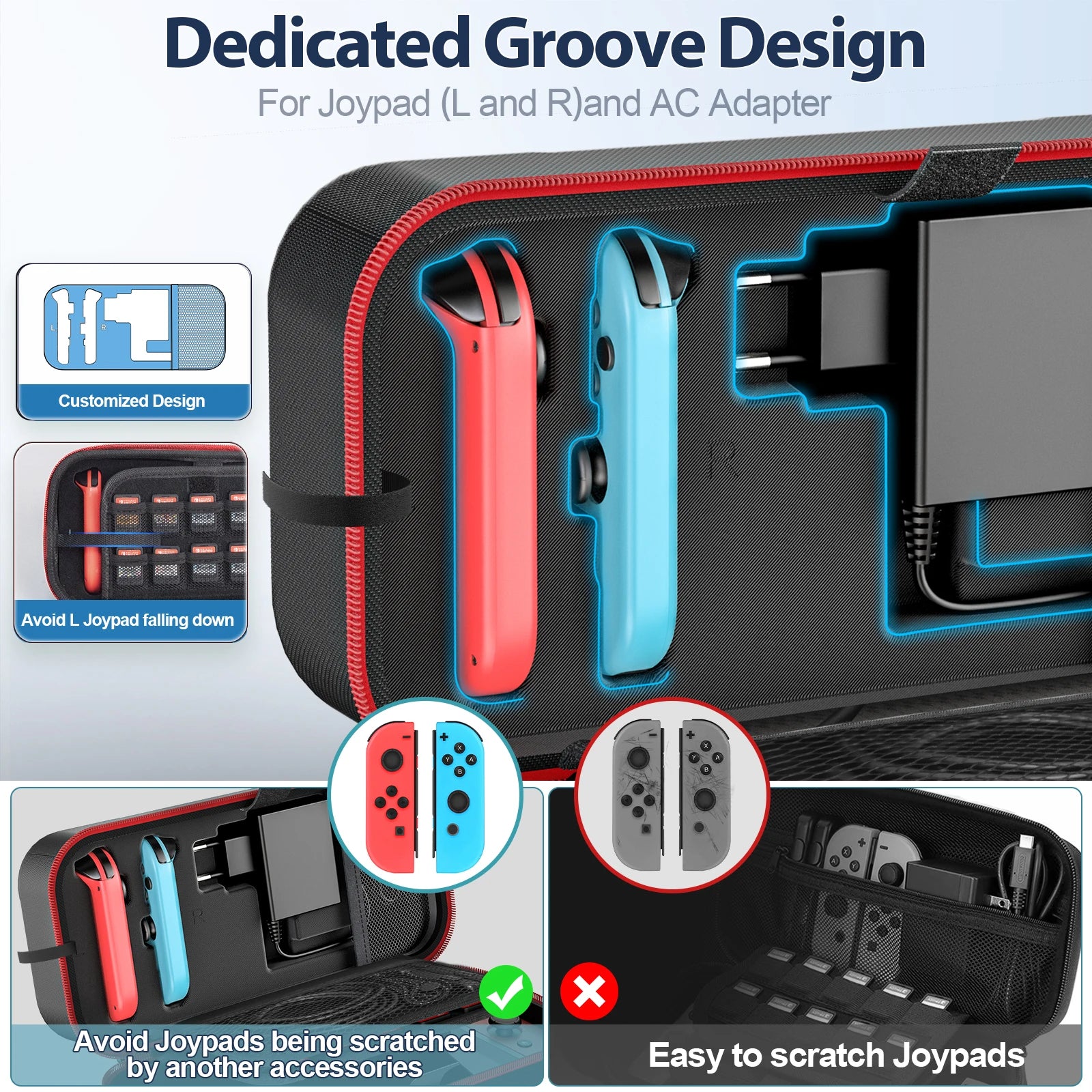 Durable Waterproof Travel Case for Nintendo Switch OLED &ndash; OIVO Large Anti-Scratch Protective Storage Bag