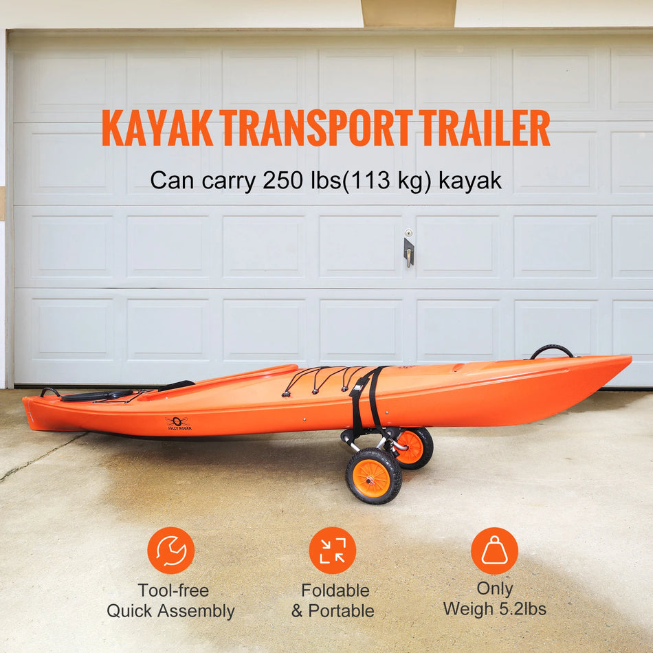 Carro de kayak resistente plegable 250 320 350 450 Lbs