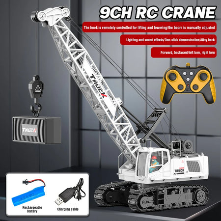 Laege Rc Truck 15Ch &ndash; Remote Control Alloy Arm Crane 45CM 9CH white